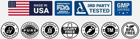 Yu Sleep quality certifications – FDA registered, GMP certified, Made in USA, natural ingredients